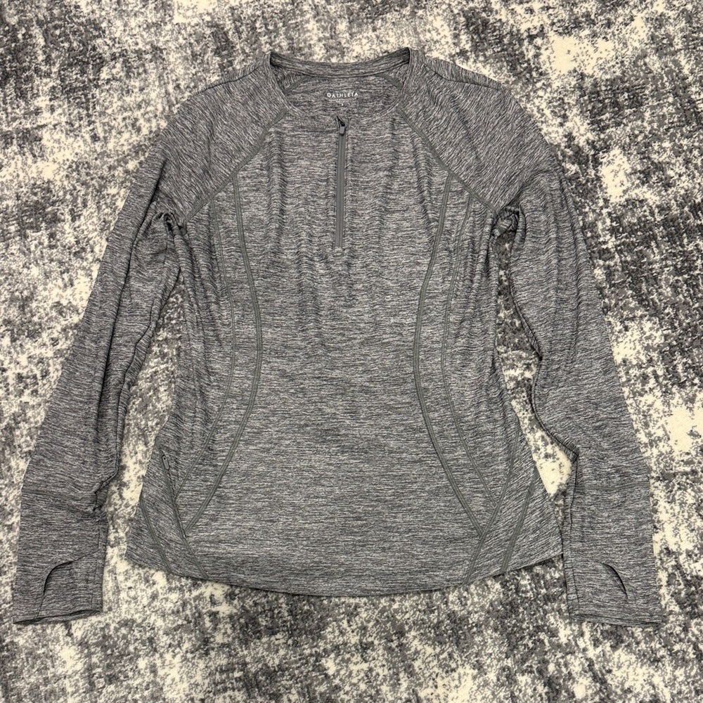 Athleta Heathered Gray Long Sleeve Top